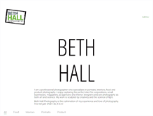 Tablet Screenshot of bethhallphotography.com